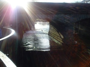 rays of sunlight on teh river at Kesh