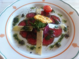 carpaccio of beef